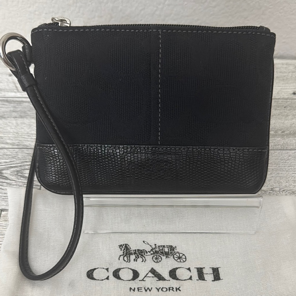 Coach Black Wristlet Clutch